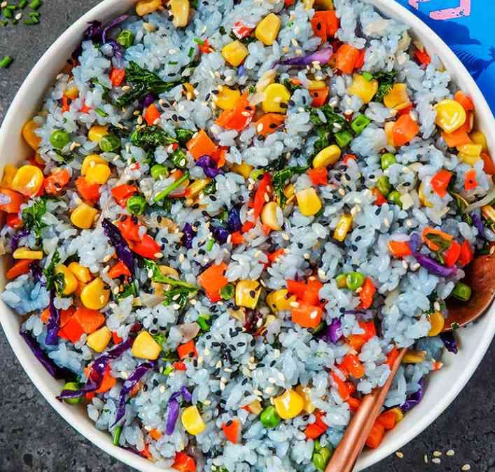 Blue Pea Fried Rice